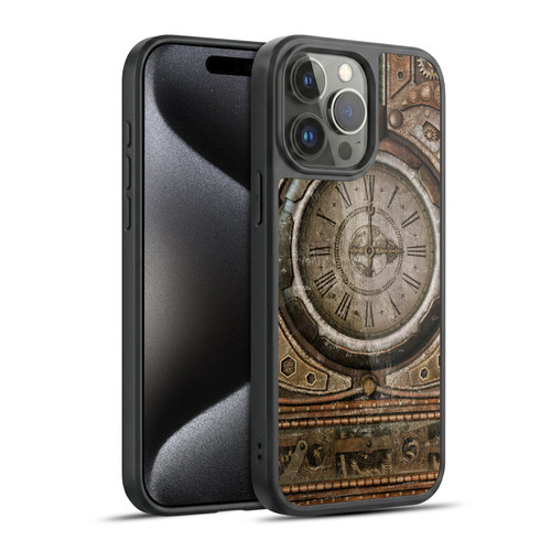 Simone Gatterwe Steampunk Grunge Clock Gel Armour Case For Apple iPhone 15 Pro Max