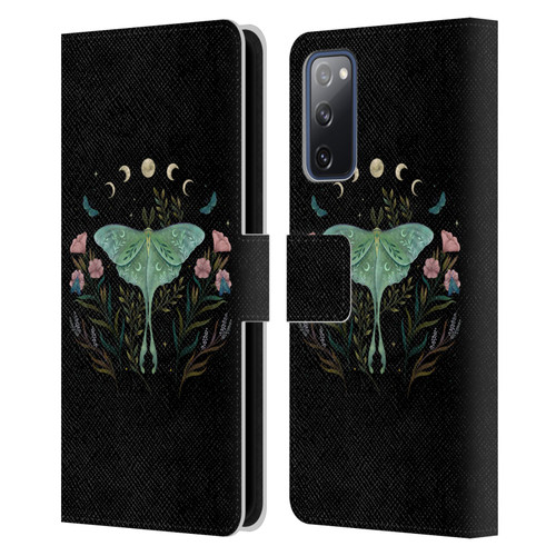 Episodic Drawing Illustration Animals Moth and Flowers Leather Book Wallet Case Cover For Samsung Galaxy S20 FE / 5G