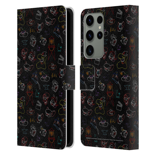 Animaniacs Graphics Pattern Leather Book Wallet Case Cover For Samsung Galaxy S23 Ultra 5G