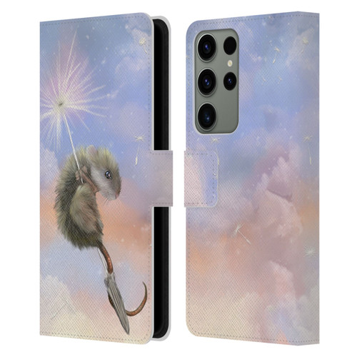 Ash Evans Animals Dandelion Mouse Leather Book Wallet Case Cover For Samsung Galaxy S23 Ultra 5G