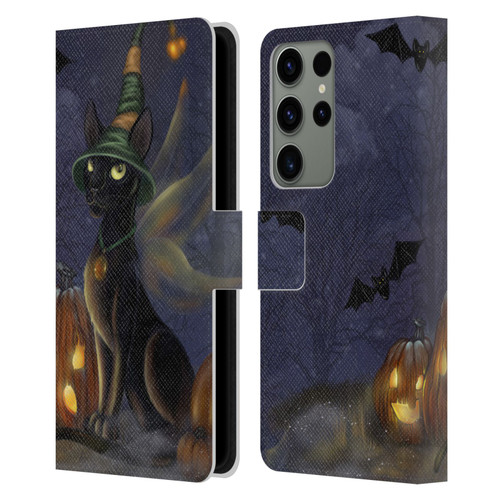 Ash Evans Black Cats The Witching Time Leather Book Wallet Case Cover For Samsung Galaxy S23 Ultra 5G