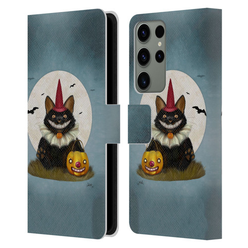 Ash Evans Black Cats 2 Party Cat Leather Book Wallet Case Cover For Samsung Galaxy S23 Ultra 5G