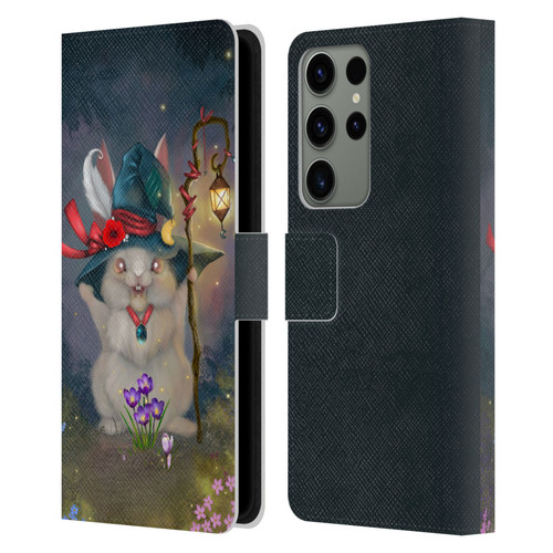 Ash Evans Graphics Magic Bunny Leather Book Wallet Case Cover For Samsung Galaxy S23 Ultra 5G