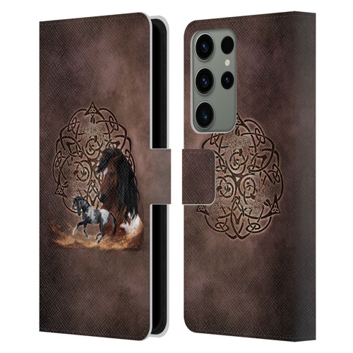 Brigid Ashwood Celtic Wisdom Horse Leather Book Wallet Case Cover For Samsung Galaxy S23 Ultra 5G