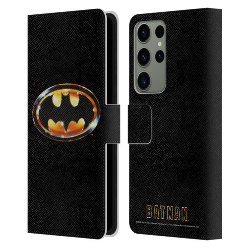 Batman (1989) Key Art Logo Leather Book Wallet Case Cover For Samsung Galaxy S23 Ultra 5G
