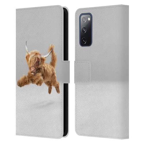 Pixelmated Animals Surreal Pets Highland Pup Leather Book Wallet Case Cover For Samsung Galaxy S20 FE / 5G