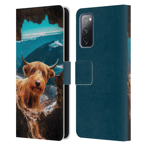 Pixelmated Animals Surreal Wildlife Cowpup Leather Book Wallet Case Cover For Samsung Galaxy S20 FE / 5G