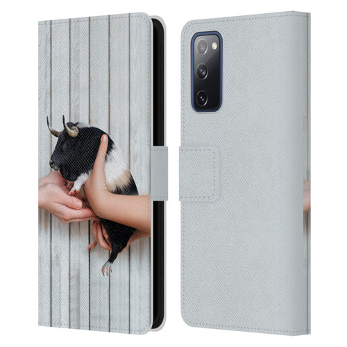 Pixelmated Animals Surreal Wildlife Guinea Bull Leather Book Wallet Case Cover For Samsung Galaxy S20 FE / 5G