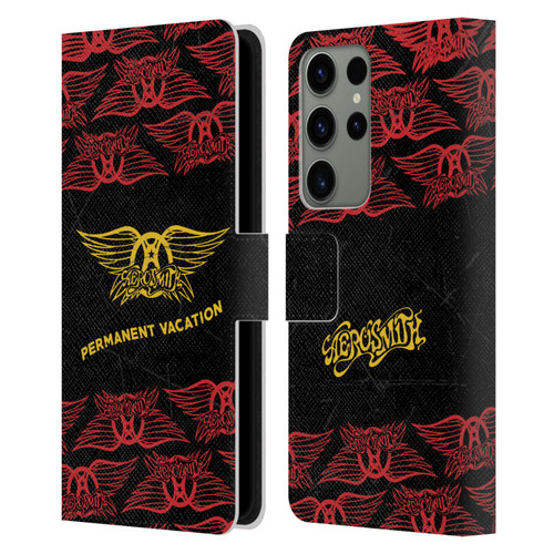 Aerosmith Classics Permanent Vacation Leather Book Wallet Case Cover For Samsung Galaxy S23 Ultra 5G