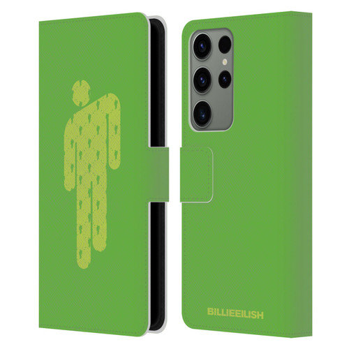 Billie Eilish Key Art Blohsh Green Leather Book Wallet Case Cover For Samsung Galaxy S23 Ultra 5G