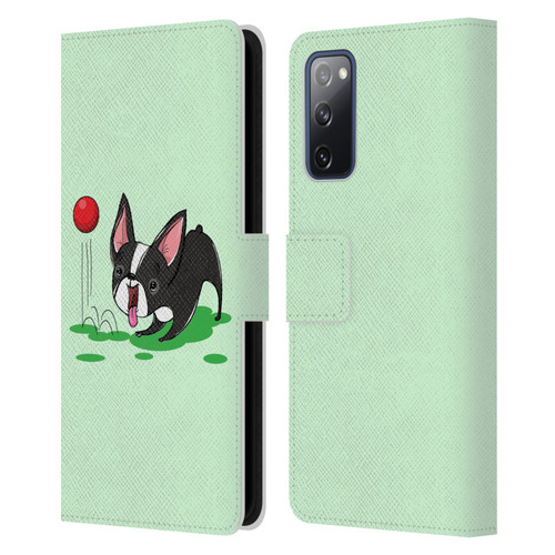 Grace Illustration Dogs Boston Terrier Leather Book Wallet Case Cover For Samsung Galaxy S20 FE / 5G