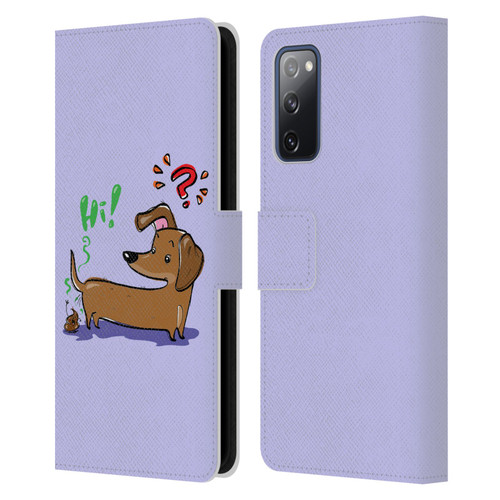 Grace Illustration Dogs Dachshund Leather Book Wallet Case Cover For Samsung Galaxy S20 FE / 5G