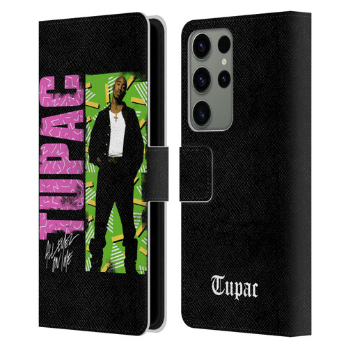 Tupac Shakur Key Art Distressed Look Leather Book Wallet Case Cover For Samsung Galaxy S23 Ultra 5G