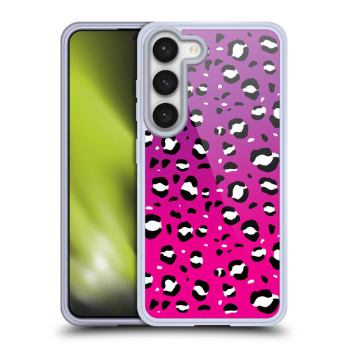 Grace Illustration Animal Prints Pink Leopard Soft Gel Case for Samsung Galaxy S23 5G & MagSafe