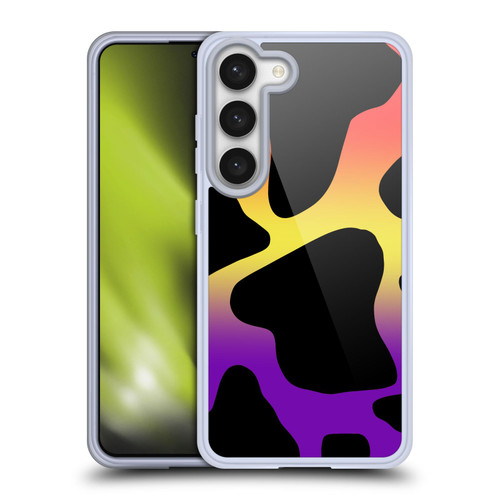 Grace Illustration Cow Prints Sunset Soft Gel Case for Samsung Galaxy S23 5G & MagSafe