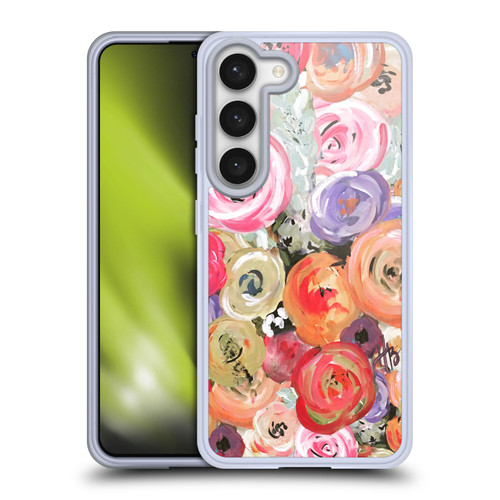 Haley Bush Floral Painting Colorful Soft Gel Case for Samsung Galaxy S23 5G & MagSafe