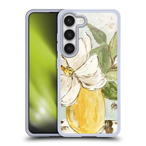 Haley Bush Floral Painting Magnolia Yellow Vase Soft Gel Case for Samsung Galaxy S23 5G & MagSafe