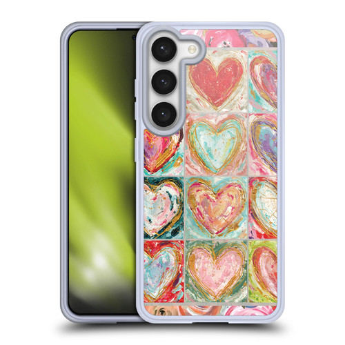 Haley Bush Pattern Painting Hearts Soft Gel Case for Samsung Galaxy S23 5G & MagSafe