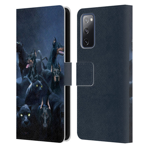 Klaudia Senator Animal Art Doberman Leather Book Wallet Case Cover For Samsung Galaxy S20 FE / 5G