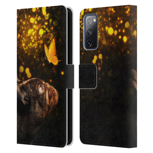 Klaudia Senator French Bulldog Butterfly Leather Book Wallet Case Cover For Samsung Galaxy S20 FE / 5G
