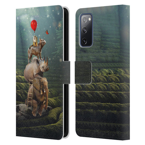 Klaudia Senator French Bulldog 2 Friends Reaching Butterfly Leather Book Wallet Case Cover For Samsung Galaxy S20 FE / 5G