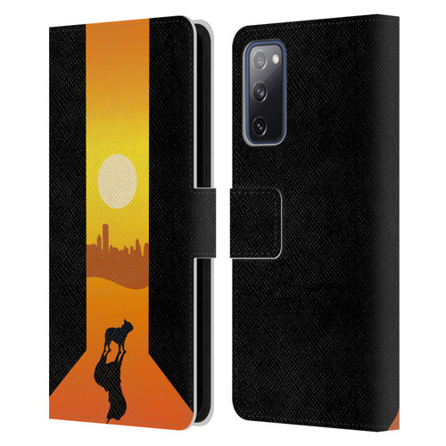 Klaudia Senator French Bulldog 2 Shadow At Sunset Leather Book Wallet Case Cover For Samsung Galaxy S20 FE / 5G