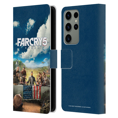 Far Cry 5 Key Art And Logo Main Leather Book Wallet Case Cover For Samsung Galaxy S23 Ultra 5G