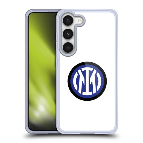 Fc Internazionale Milano Badge Logo On White Soft Gel Case for Samsung Galaxy S23 5G & MagSafe
