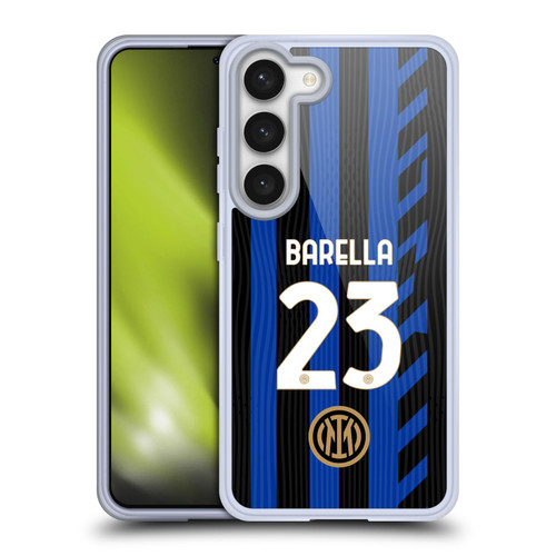 Fc Internazionale Milano 2024/25 Players Home Kit Nicolò Barella Soft Gel Case for Samsung Galaxy S23 5G & MagSafe