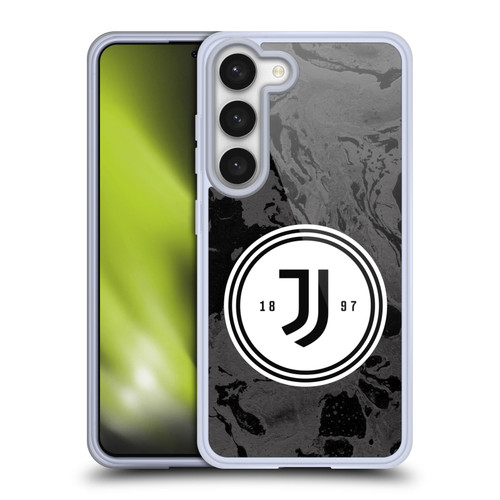 Juventus Football Club Art Monochrome Marble Logo Soft Gel Case for Samsung Galaxy S23 5G & MagSafe