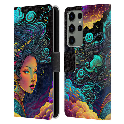 Wumples Cosmic Arts Cloud Goddess Leather Book Wallet Case Cover For Samsung Galaxy S23 Ultra 5G