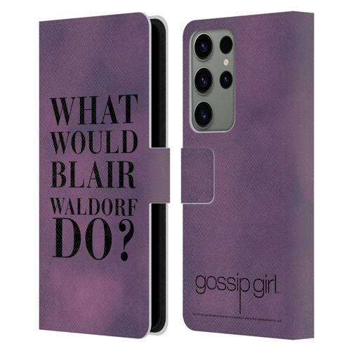 Gossip Girl Graphics What Would Blair Leather Book Wallet Case Cover For Samsung Galaxy S23 Ultra 5G