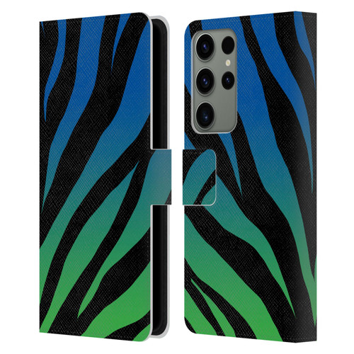 Grace Illustration Animal Prints Ombré Leopard Leather Book Wallet Case Cover For Samsung Galaxy S23 Ultra 5G