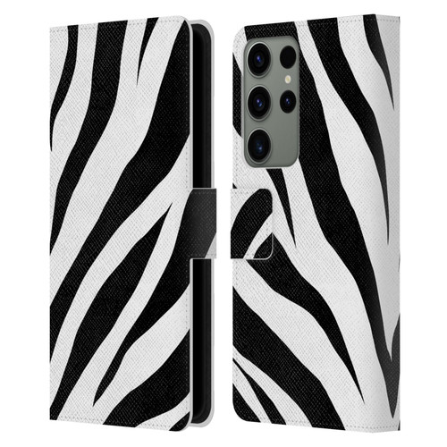 Grace Illustration Animal Prints Zebra Leather Book Wallet Case Cover For Samsung Galaxy S23 Ultra 5G