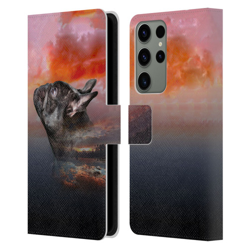 Klaudia Senator French Bulldog 2 Reminisce Leather Book Wallet Case Cover For Samsung Galaxy S23 Ultra 5G
