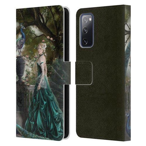 Nene Thomas Art Peacock & Princess In Emerald Leather Book Wallet Case Cover For Samsung Galaxy S20 FE / 5G