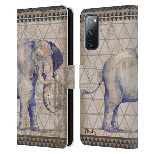 Paul Brent Animals Tribal Elephant Leather Book Wallet Case Cover For Samsung Galaxy S20 FE / 5G