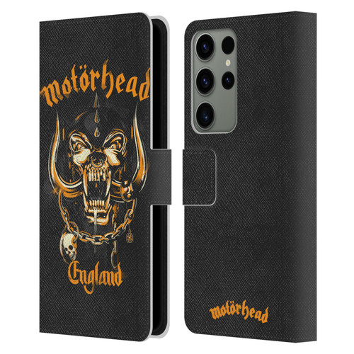 Motorhead Logo Warpig England Leather Book Wallet Case Cover For Samsung Galaxy S23 Ultra 5G