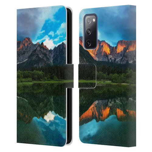 Patrik Lovrin Magical Lakes Burning Sunset Over Mountains Leather Book Wallet Case Cover For Samsung Galaxy S20 FE / 5G
