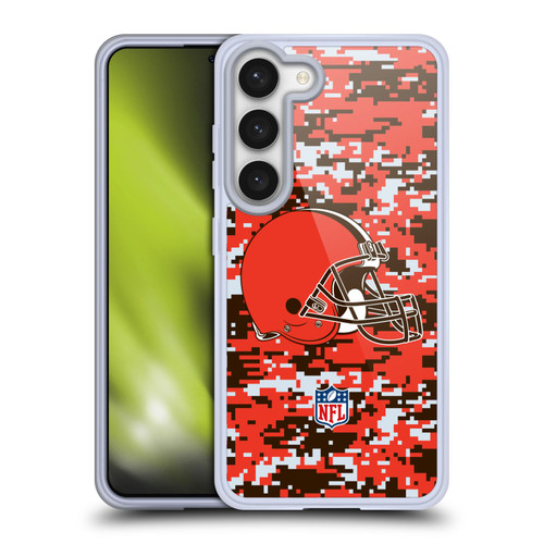 NFL Cleveland Browns Graphics Digital Camouflage Soft Gel Case for Samsung Galaxy S23 5G & MagSafe