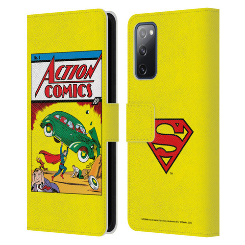 Superman DC Comics Famous Comic Book Covers Action Comics 1 Leather Book Wallet Case Cover For Samsung Galaxy S20 FE / 5G