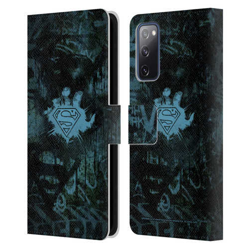 Superman DC Comics Vintage Fashion Graffiti Leather Book Wallet Case Cover For Samsung Galaxy S20 FE / 5G