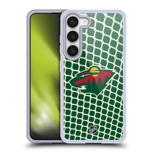 NHL Minnesota Wild Net Pattern Soft Gel Case for Samsung Galaxy S23 5G & MagSafe