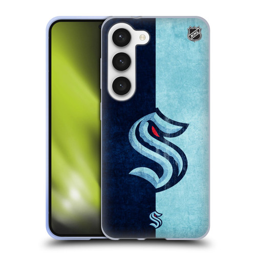 NHL Seattle Kraken Half Distressed Soft Gel Case for Samsung Galaxy S23 5G & MagSafe