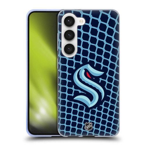 NHL Seattle Kraken Net Pattern Soft Gel Case for Samsung Galaxy S23 5G & MagSafe