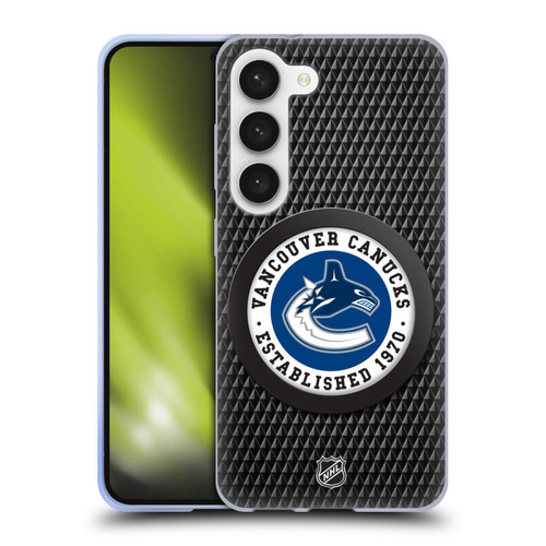 NHL Vancouver Canucks Puck Texture Soft Gel Case for Samsung Galaxy S23 5G & MagSafe