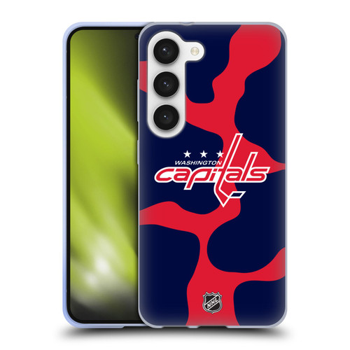 NHL Washington Capitals Cow Pattern Soft Gel Case for Samsung Galaxy S23 5G & MagSafe
