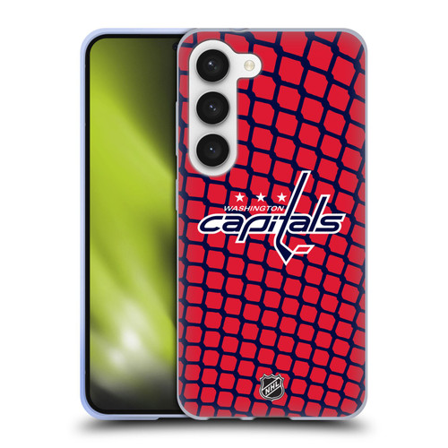 NHL Washington Capitals Net Pattern Soft Gel Case for Samsung Galaxy S23 5G & MagSafe