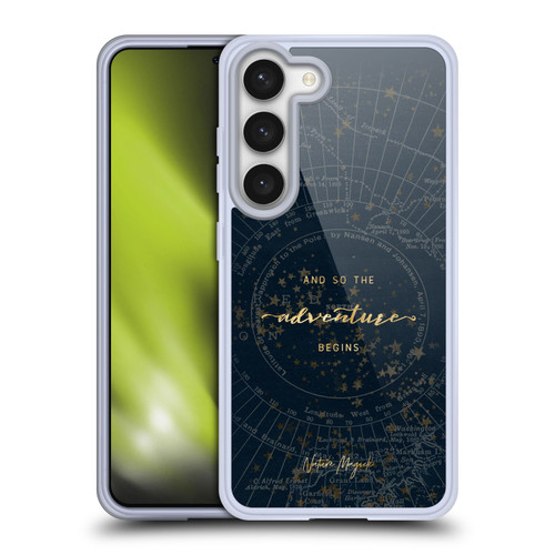 Nature Magick So The Adventure Begins Quote Star Map Soft Gel Case for Samsung Galaxy S23 5G & MagSafe