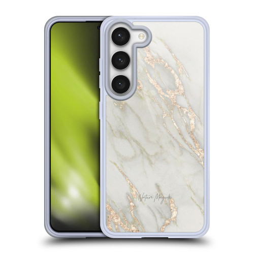 Nature Magick Marble Metallics Gold Soft Gel Case for Samsung Galaxy S23 5G & MagSafe